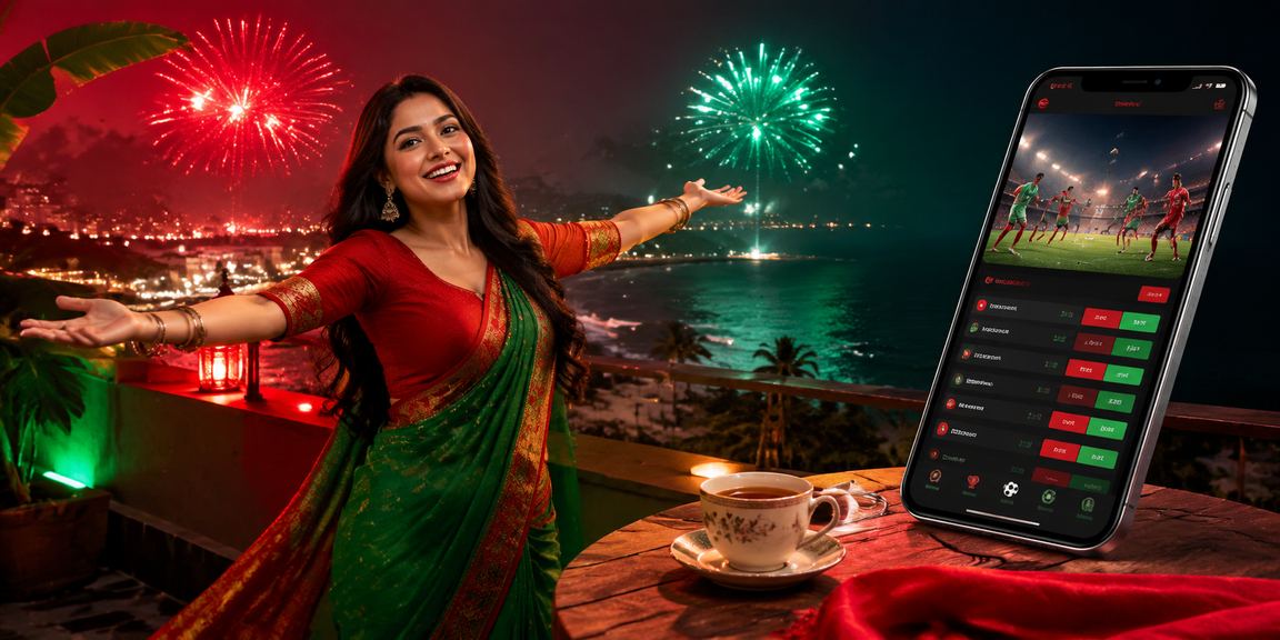 সেন্ট মার্টিনে মোবাইল ক্যাসিনো বেটিং — লাল-সবুজ থিমের উত্তেজনাপূর্ণ দৃশ্য